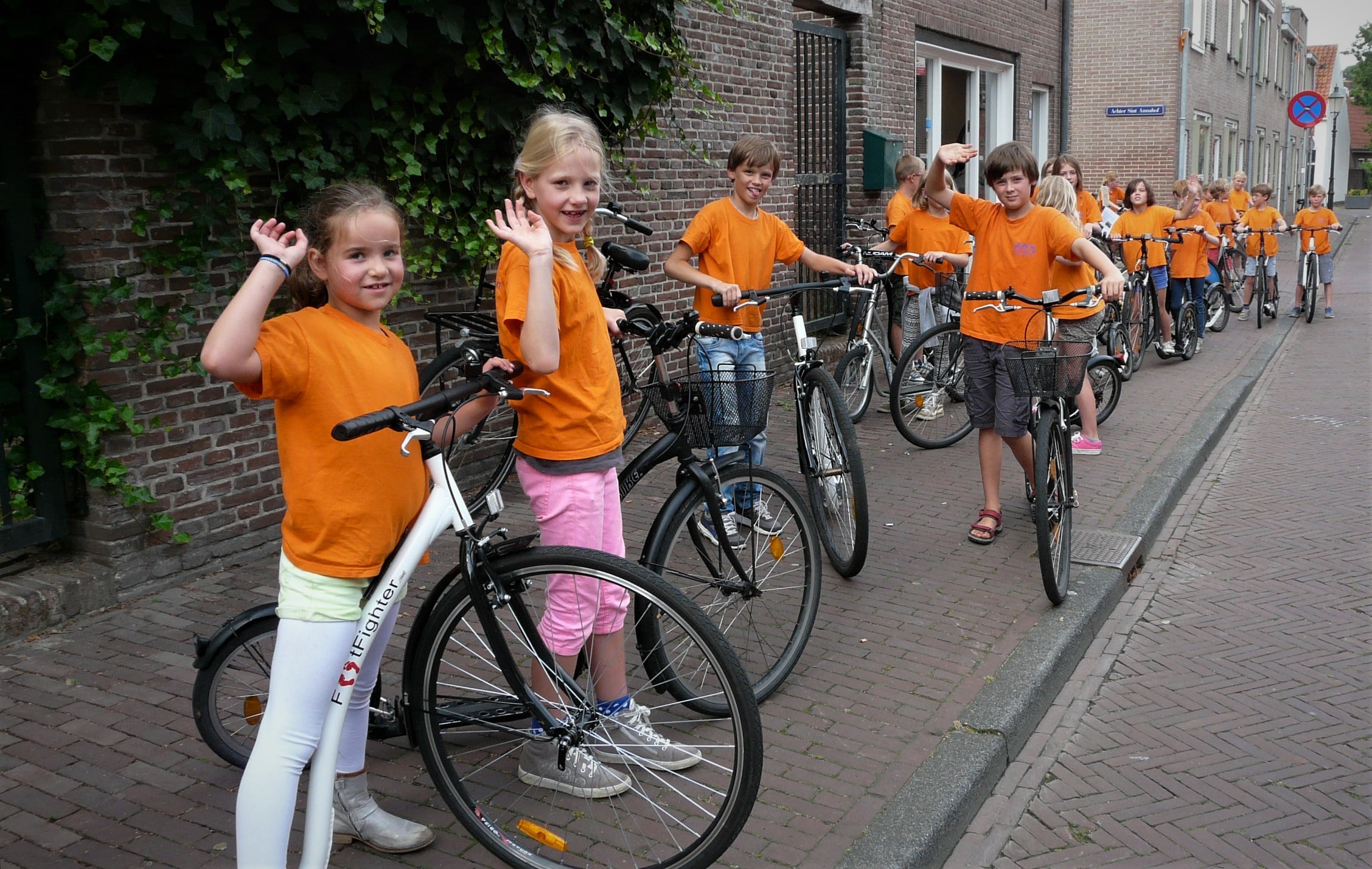 Kinderfeestje in optima forma, op de step!